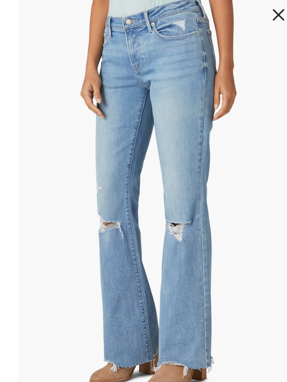Lucky Brand
Women's Sweet Mid-rise bootcut light wash Jeans raw hem